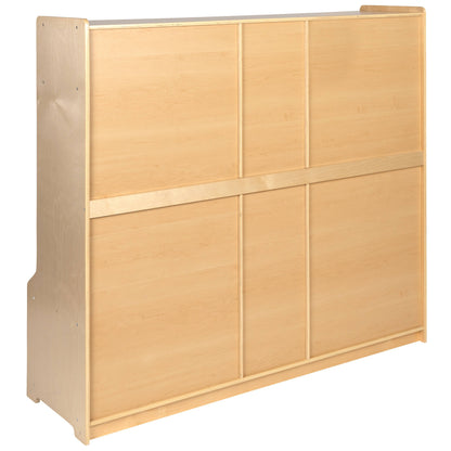 Flash Furniture MK-LCKR001-GG Wood 5 Section School Coat Locker with Bench, Cubbies and Storage Organizer Hook - View 6