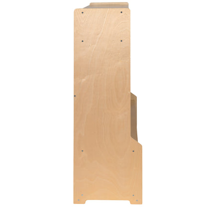 Flash Furniture MK-LCKR001-GG Wood 5 Section School Coat Locker with Bench, Cubbies and Storage Organizer Hook - View 8