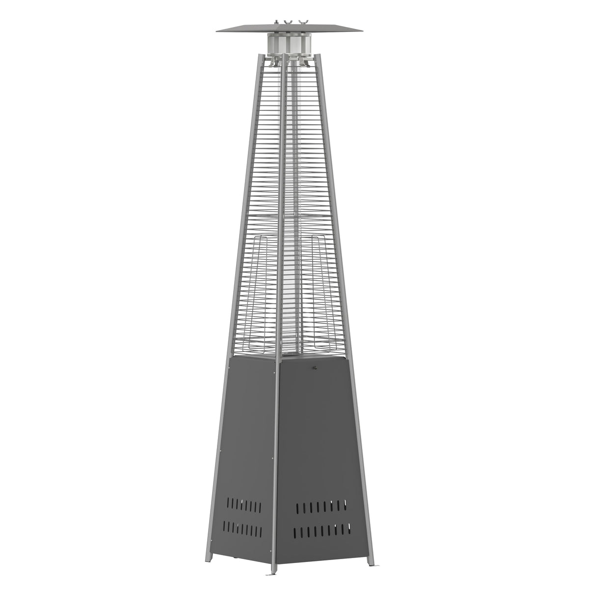 Flash Furniture NAN-FSDC-01-GY-GG Outdoor Patio Heater - Slate Gray-7.5 Feet Round Steel Patio Heater-42,000 BTU's - Main view