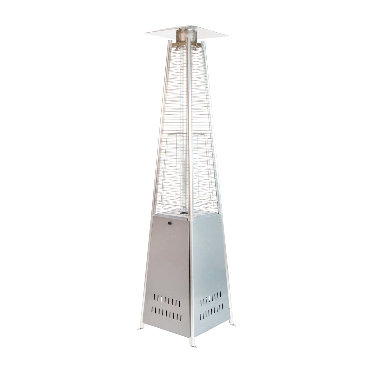 Flash Furniture NAN-FSDC-01-SL-GG Outdoor Patio Heater - Silver - 7.5 Feet Round Steel Patio Heater - 42,000 BTU's - Main view