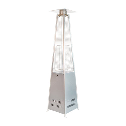 Flash Furniture NAN-FSDC-01-SL-GG Outdoor Patio Heater - Silver - 7.5 Feet Round Steel Patio Heater - 42,000 BTU's - Main view