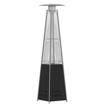Flash Furniture NAN-FSDC-02-BK-GG Outdoor Patio Heater - Black - 7.5 Feet Round Steel Patio Heater - 42,000 BTU's - Main view