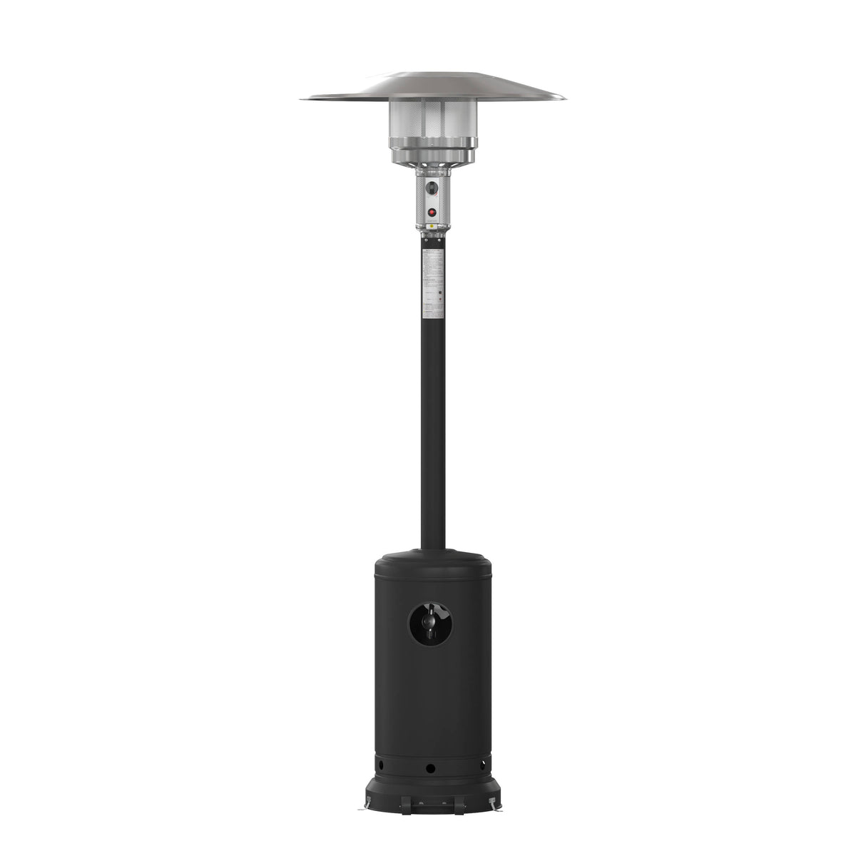 Flash Furniture NAN-HSS-AGH-BK-GG Outdoor Patio Heater - Black - 7.5 Feet Round Steel Patio Heater - 40,000 BTU's - View 6