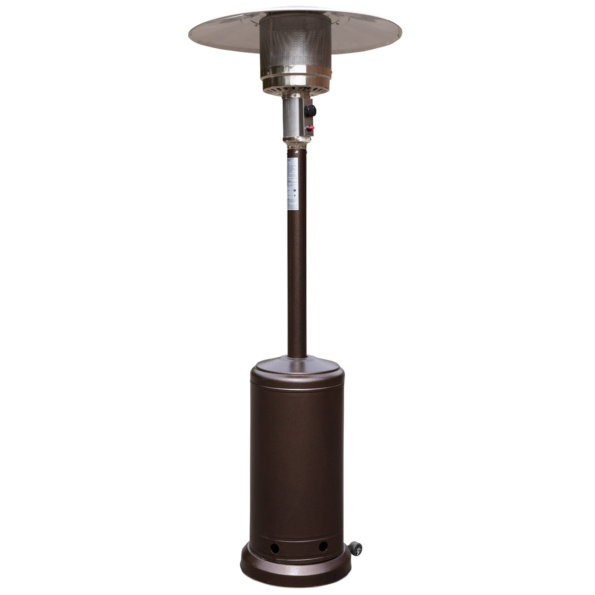 Flash Furniture NAN-HSS-AGH-BR-GG Outdoor Patio Heater - Bronze - 7.5 Feet Round Steel Patio Heater - 40,000 BTU's - Main view