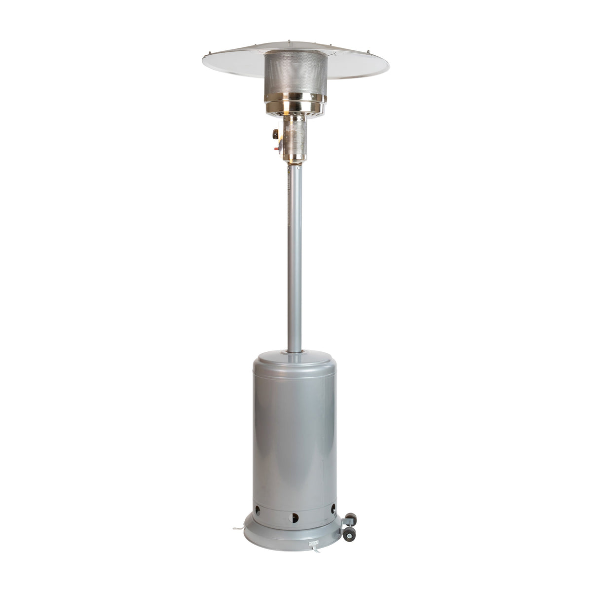 Flash Furniture NAN-HSS-AGH-SL-GG Outdoor Patio Heater - Silver - 7.5 Feet Round Steel Patio Heater - 40,000 BTU's - Main view