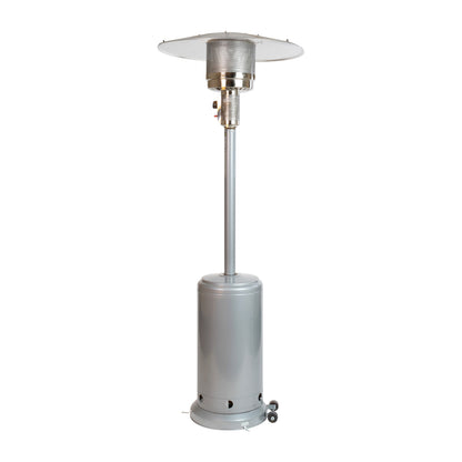 Flash Furniture NAN-HSS-AGH-SL-GG Outdoor Patio Heater - Silver - 7.5 Feet Round Steel Patio Heater - 40,000 BTU's - Main view