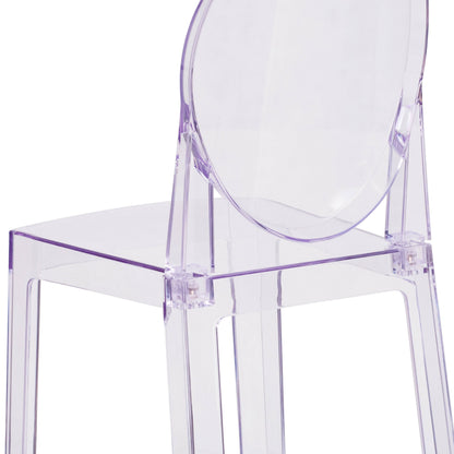 Flash Furniture OW-GHOSTBACK-24-GG Ghost Counter Stool with Oval Back in Transparent Crystal - Wedding Chairs - View 6