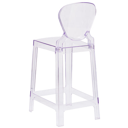 Flash Furniture OW-TEARBACK-24-GG Ghost Counter Stool with Tear Back in Transparent Crystal - Wedding Chairs - View 3