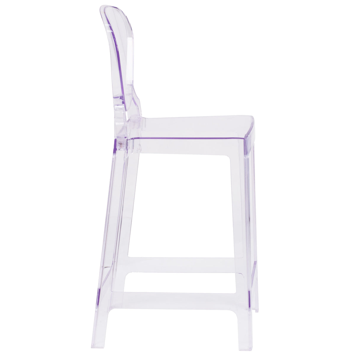 Flash Furniture OW-TEARBACK-24-GG Ghost Counter Stool with Tear Back in Transparent Crystal - Wedding Chairs - View 4