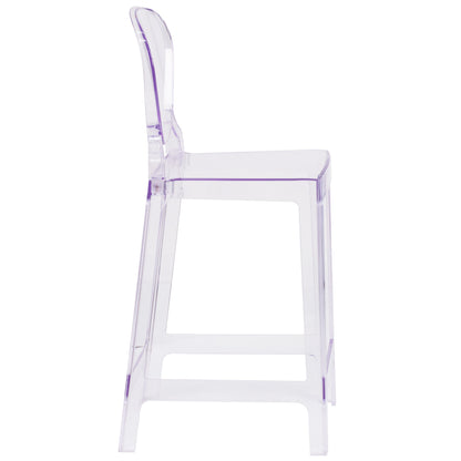 Flash Furniture OW-TEARBACK-24-GG Ghost Counter Stool with Tear Back in Transparent Crystal - Wedding Chairs - View 4