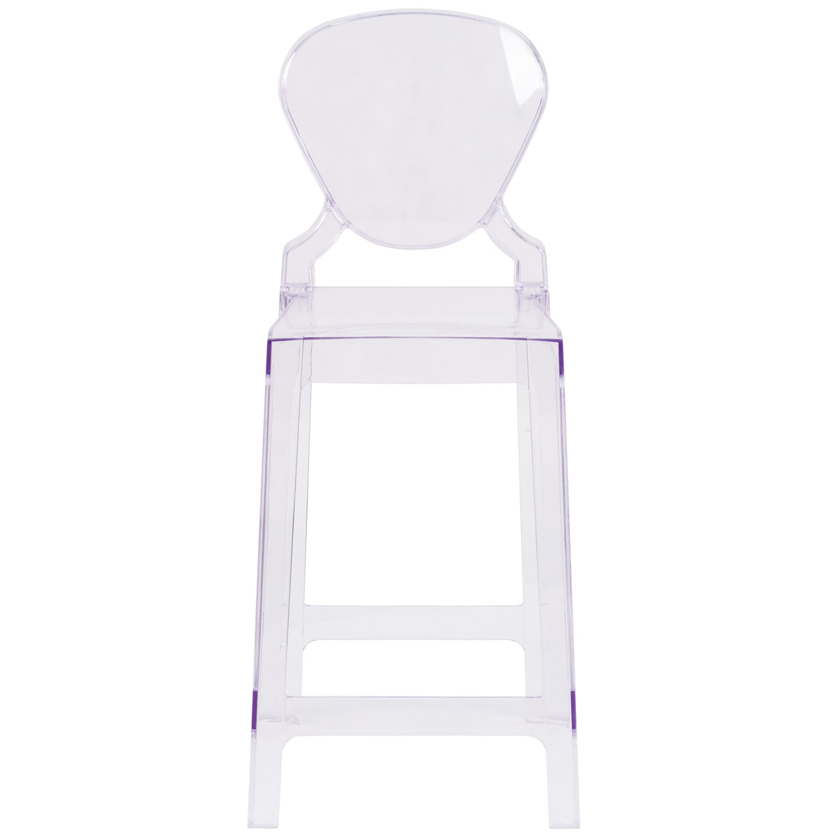 Flash Furniture OW-TEARBACK-24-GG Ghost Counter Stool with Tear Back in Transparent Crystal - Wedding Chairs - View 5