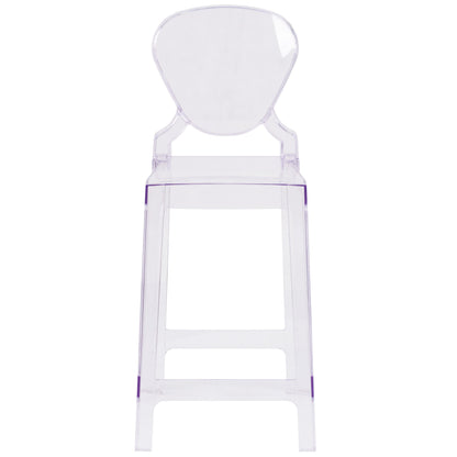 Flash Furniture OW-TEARBACK-24-GG Ghost Counter Stool with Tear Back in Transparent Crystal - Wedding Chairs - View 5