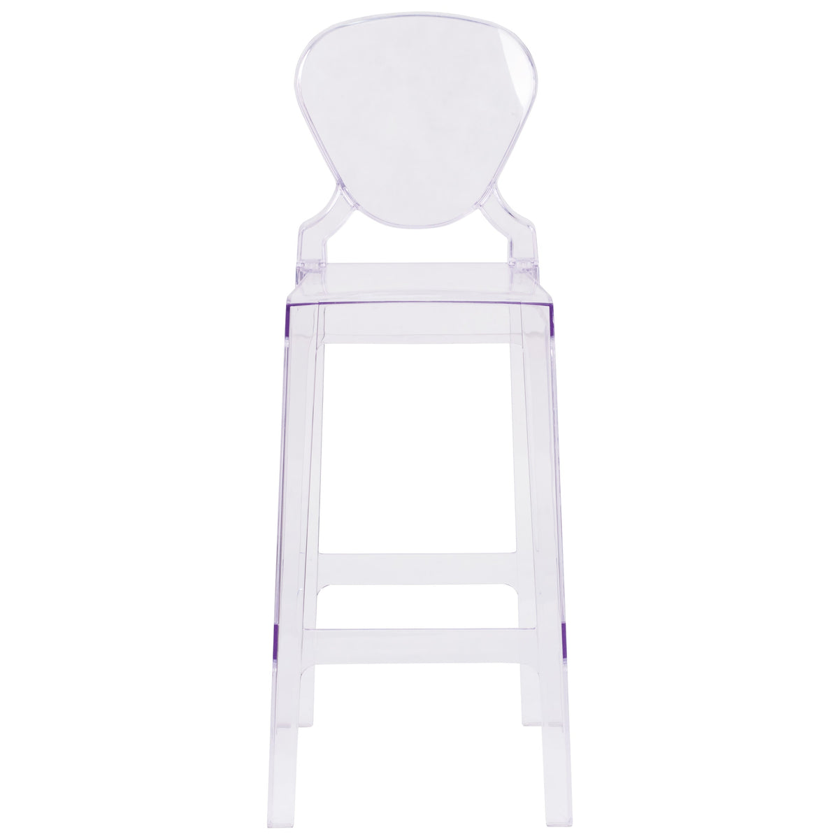 Flash Furniture OW-TEARBACK-29-GG Ghost Barstool with Tear Back in Transparent Crystal - Wedding Chairs - View 5