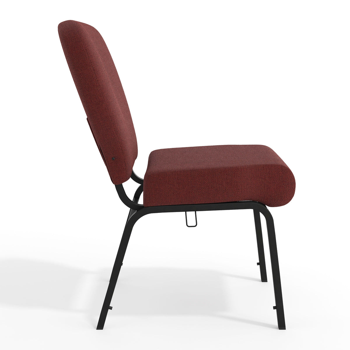 Flash Furniture PCRCB-104 Signature Elite Maroon Church Chair - 20 in. Wide (Maroon Fabric/Black Textured Frame) - View 10