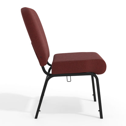 Flash Furniture PCRCB-104 Signature Elite Maroon Church Chair - 20 in. Wide (Maroon Fabric/Black Textured Frame) - View 10