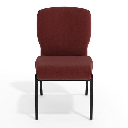 Flash Furniture PCRCB-104 Signature Elite Maroon Church Chair - 20 in. Wide (Maroon Fabric/Black Textured Frame) - View 11