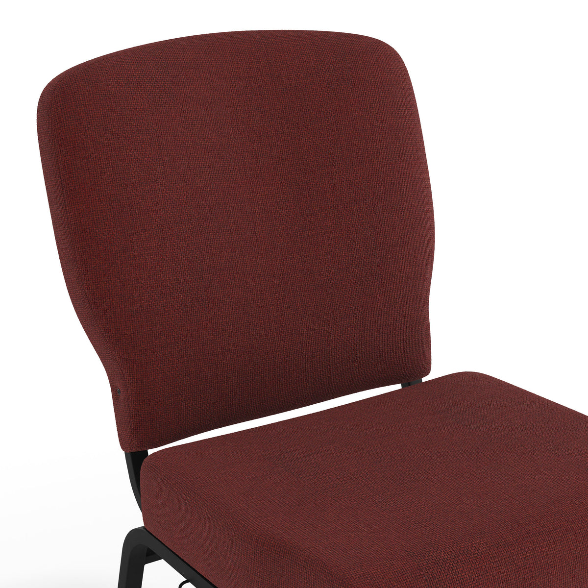 Flash Furniture PCRCB-104 Signature Elite Maroon Church Chair - 20 in. Wide (Maroon Fabric/Black Textured Frame) - View 12