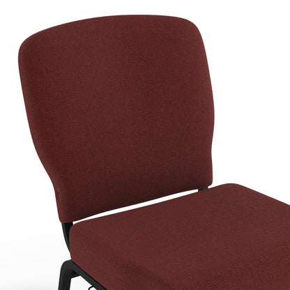 Flash Furniture PCRCB-104 Signature Elite Maroon Church Chair - 20 in. Wide (Maroon Fabric/Black Textured Frame) - View 12