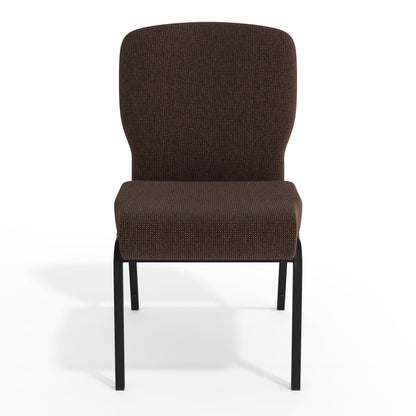 Flash Furniture PCRCB-106 Signature Elite Java Church Chair - 20 in. Wide (Java Fabric/Black Textured Frame) - View 11