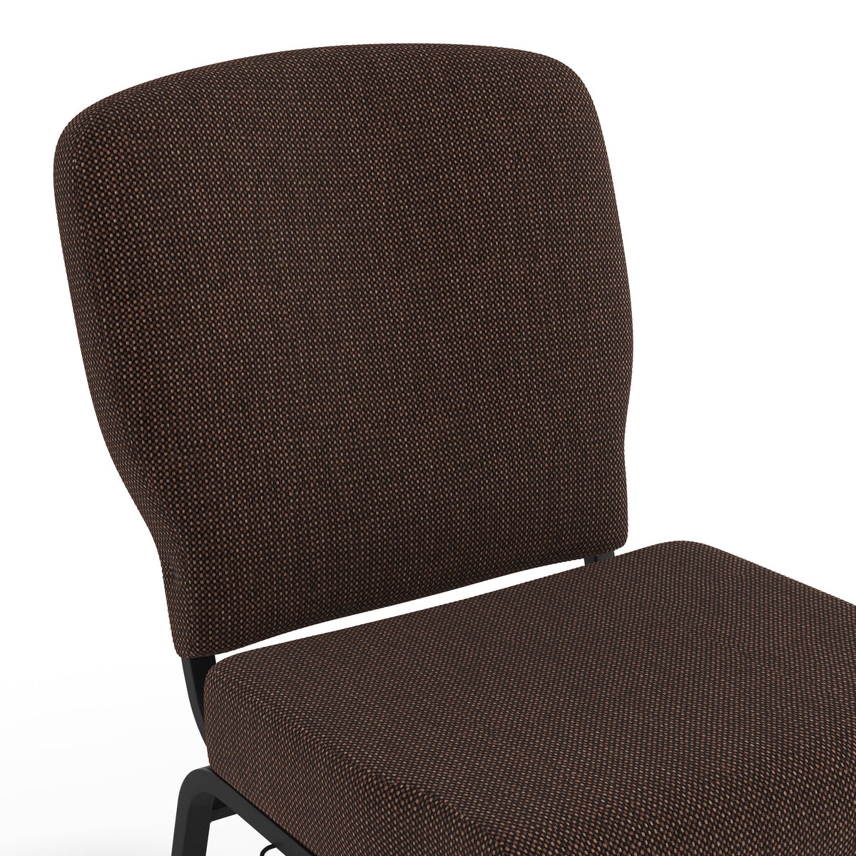 Flash Furniture PCRCB-106 Signature Elite Java Church Chair - 20 in. Wide (Java Fabric/Black Textured Frame) - View 12