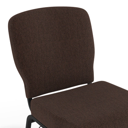 Flash Furniture PCRCB-106 Signature Elite Java Church Chair - 20 in. Wide (Java Fabric/Black Textured Frame) - View 12