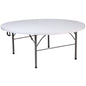 Flash Furniture RB-183RFH-GG 5.89-Foot Round Bi-Fold Granite White Plastic Banquet Folding Table with Handle - Main view