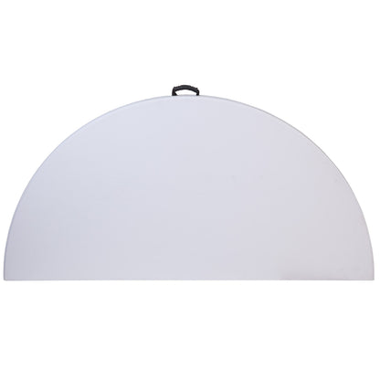 Flash Furniture RB-183RFH-GG 5.89-Foot Round Bi-Fold Granite White Plastic Banquet Folding Table with Handle - View 5