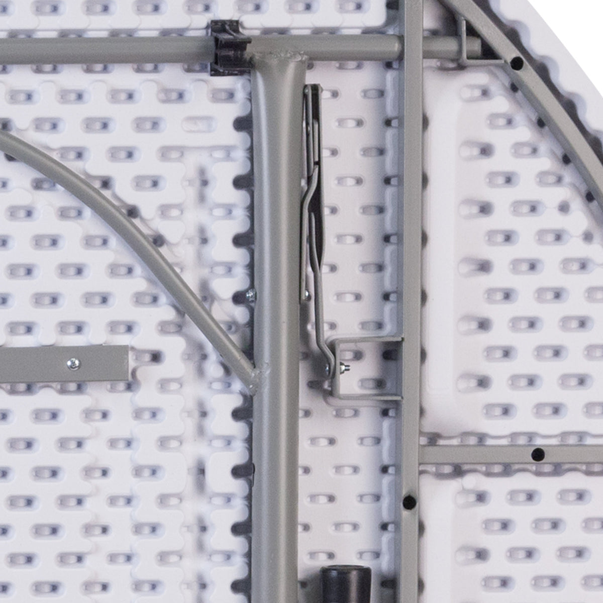 Flash Furniture RB-183RFH-GG 5.89-Foot Round Bi-Fold Granite White Plastic Banquet Folding Table with Handle - View 9