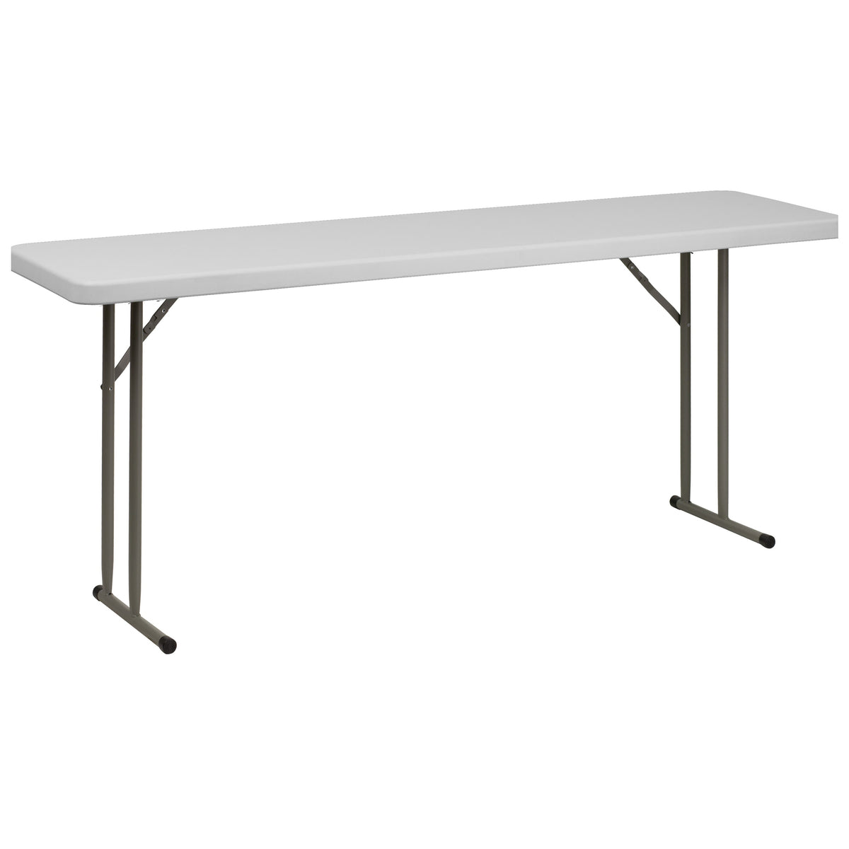 Flash Furniture RB-1872-1-GG 6-Foot Plastic Folding Training Table Set with 2 Crown Back Stack Chairs - View 2