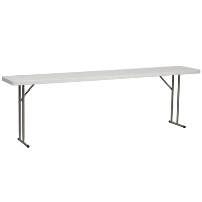 Flash Furniture RB-1896-GG 8-Foot Rectangle Granite White Plastic Folding Training / Seminar Table - Main view