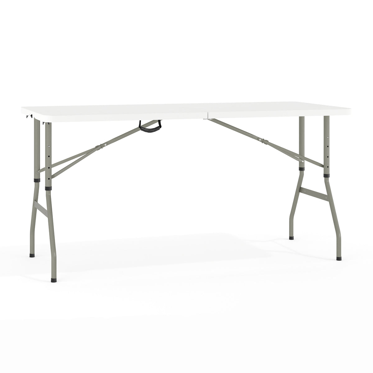 Flash Furniture RB-3050FH-ADJ-GG 5-Foot Height Adjustable Bi-Fold Granite White Plastic Folding Table with Handle - Main view