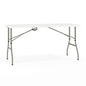 Flash Furniture RB-3050FH-ADJ-GG 5-Foot Height Adjustable Bi-Fold Granite White Plastic Folding Table with Handle - Main view