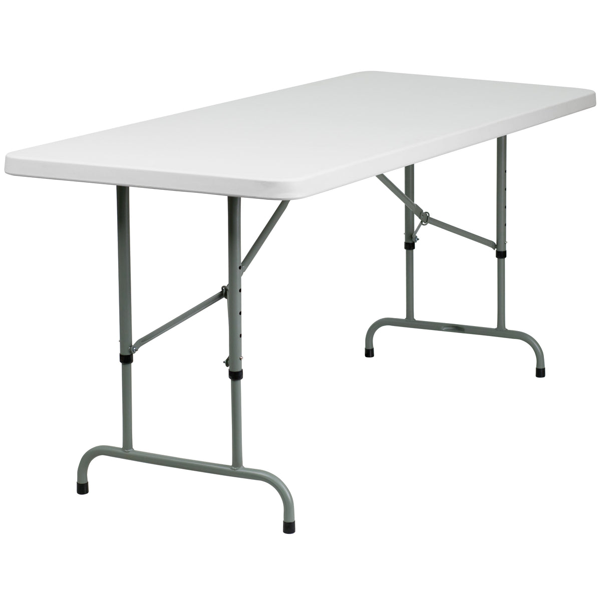 Flash Furniture RB-3072ADJ-GG 6-Foot Height Adjustable Granite White Plastic Folding Event Table - Main view