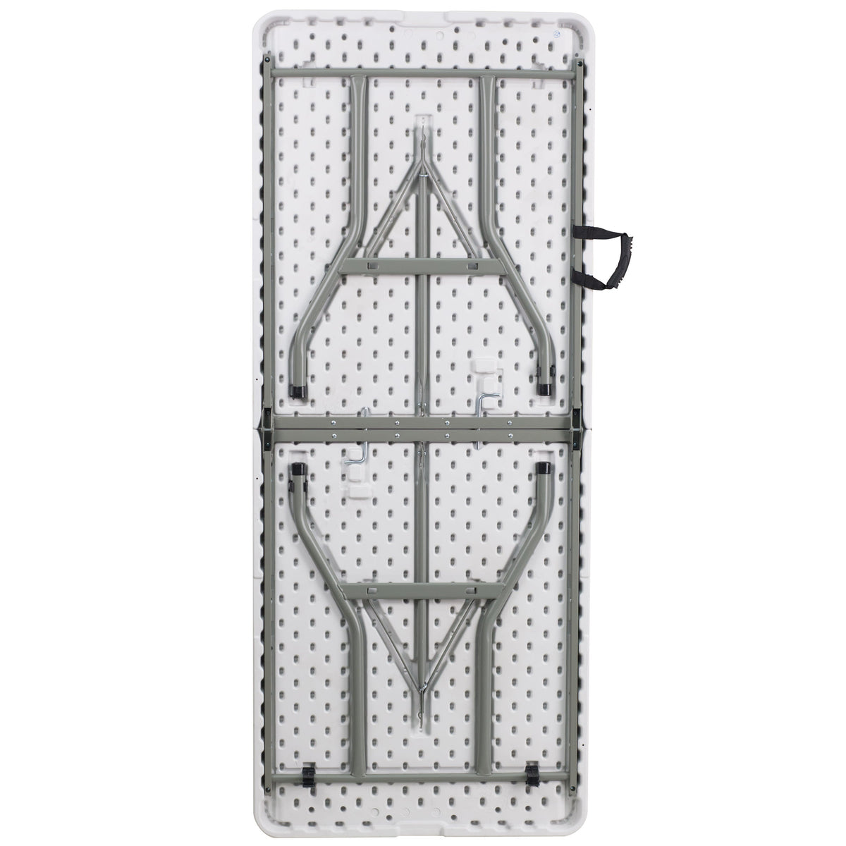 Flash Furniture RB-3072FH-GG 6-Foot Bi-Fold Granite White Plastic Folding Table with Carrying Handle - View 6