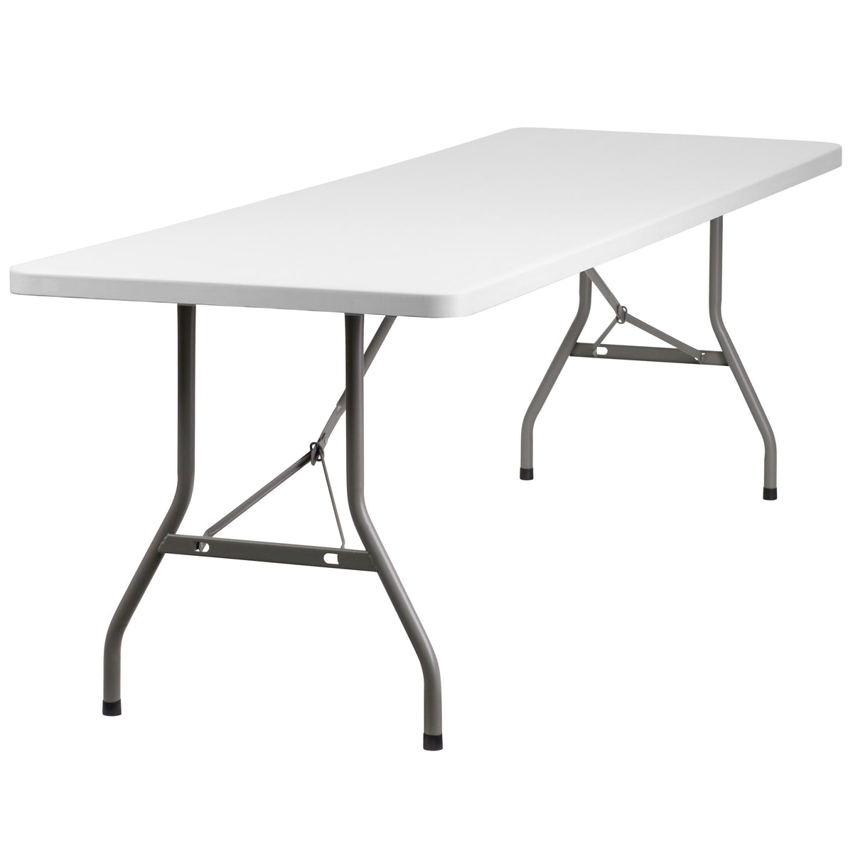 Flash Furniture RB-3096-GG 8-Foot Granite White Plastic Folding Table - Banquet / Event Folding Table - Main view
