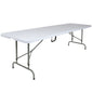 Flash Furniture RB-3096FH-ADJ-GG 8-Foot Height Adjustable Bi-Fold Granite White Plastic Folding Table with Handle - Main view