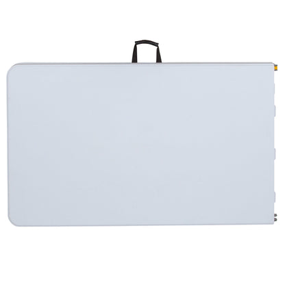 Flash Furniture RB-3096FH-ADJ-GG 8-Foot Height Adjustable Bi-Fold Granite White Plastic Folding Table with Handle - View 4