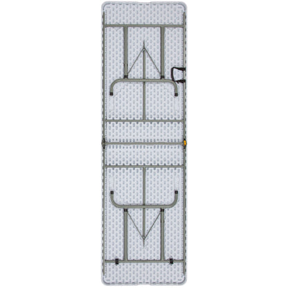 Flash Furniture RB-3096FH-ADJ-GG 8-Foot Height Adjustable Bi-Fold Granite White Plastic Folding Table with Handle - View 6