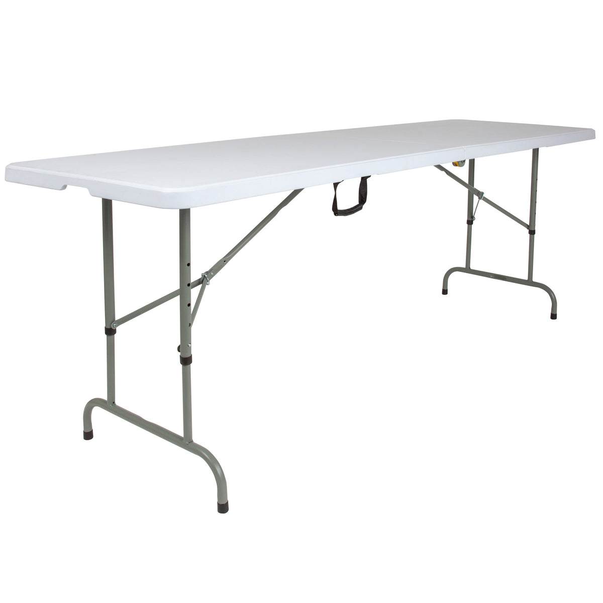 Flash Furniture RB-3096FH-ADJ-GG 8-Foot Height Adjustable Bi-Fold Granite White Plastic Folding Table with Handle - View 7