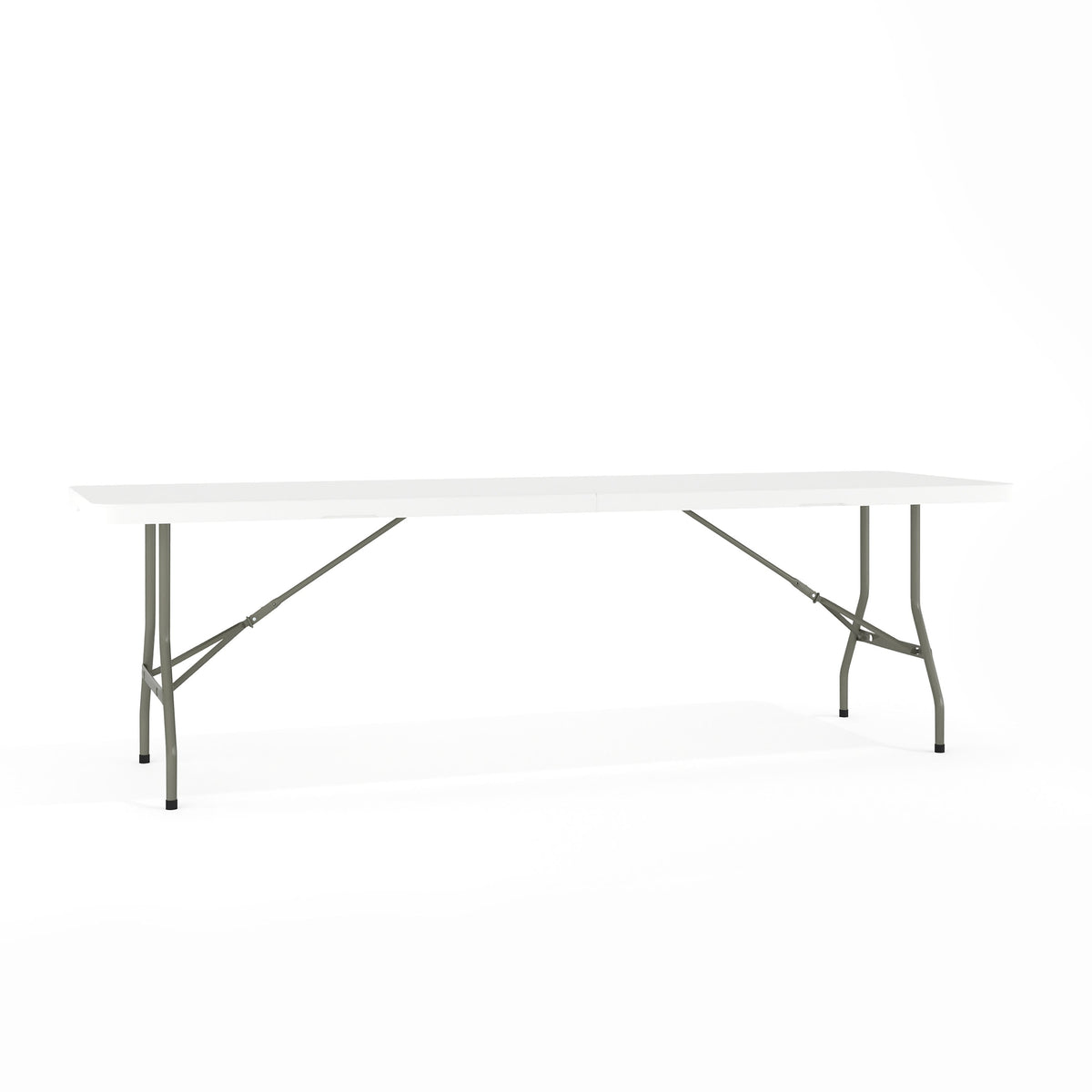 Flash Furniture RB-3096FH-GG 8-Foot Bi-Fold Granite White Plastic Banquet and Event Folding Table with Handle - Main view