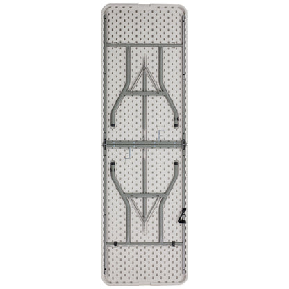 Flash Furniture RB-3096FH-GG 8-Foot Bi-Fold Granite White Plastic Banquet and Event Folding Table with Handle - View 7
