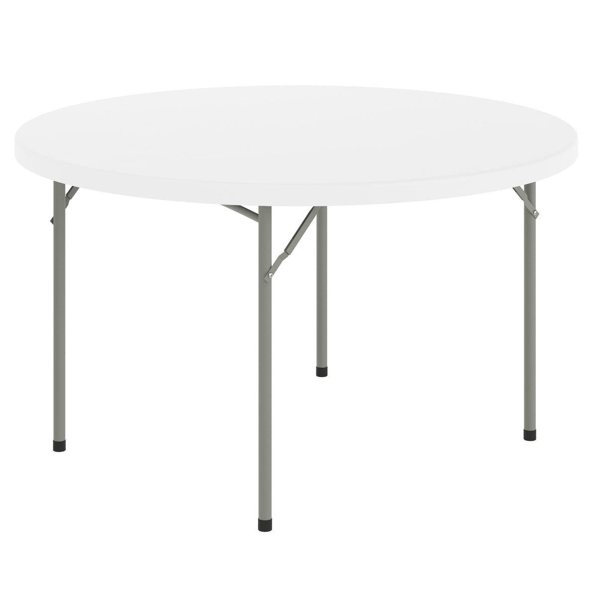 Flash Furniture RB-48R-GG 4-Foot Round Granite White Plastic Folding Table - Banquet / Event Folding Table - Main view