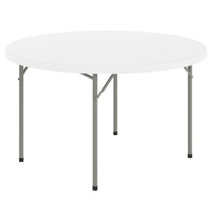 Flash Furniture RB-48R-GG 4-Foot Round Granite White Plastic Folding Table - Banquet / Event Folding Table - Main view