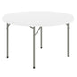 Flash Furniture RB-48R-GG 4-Foot Round Granite White Plastic Folding Table - Banquet / Event Folding Table - Main view