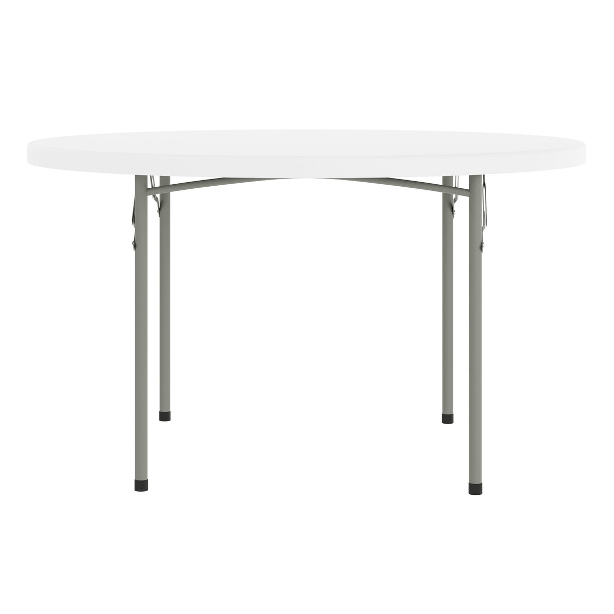 Flash Furniture RB-48R-GG 4-Foot Round Granite White Plastic Folding Table - Banquet / Event Folding Table - View 5
