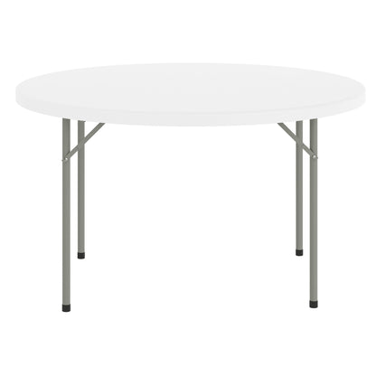 Flash Furniture RB-48R-GG 4-Foot Round Granite White Plastic Folding Table - Banquet / Event Folding Table - View 6