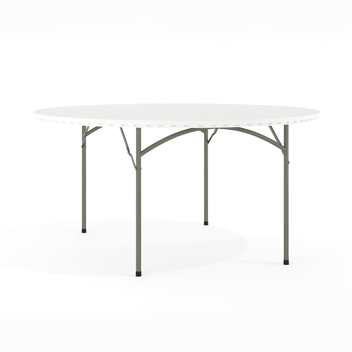 Flash Furniture RB-60R-GG 5-Foot Round Granite White Plastic Folding Table - Banquet / Event Folding Table - Main view