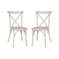 Flash Furniture RESXB-WHITE-2 2-pack White Resin X-Back Chair - Main view