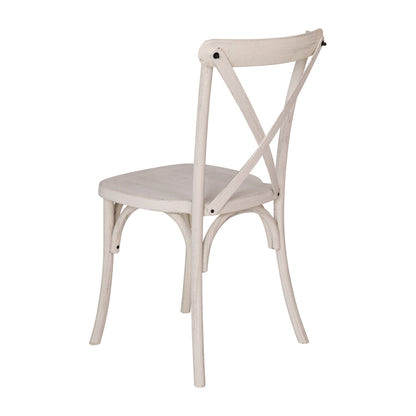 Flash Furniture RESXB-WHITE-2 2-pack White Resin X-Back Chair - View 7