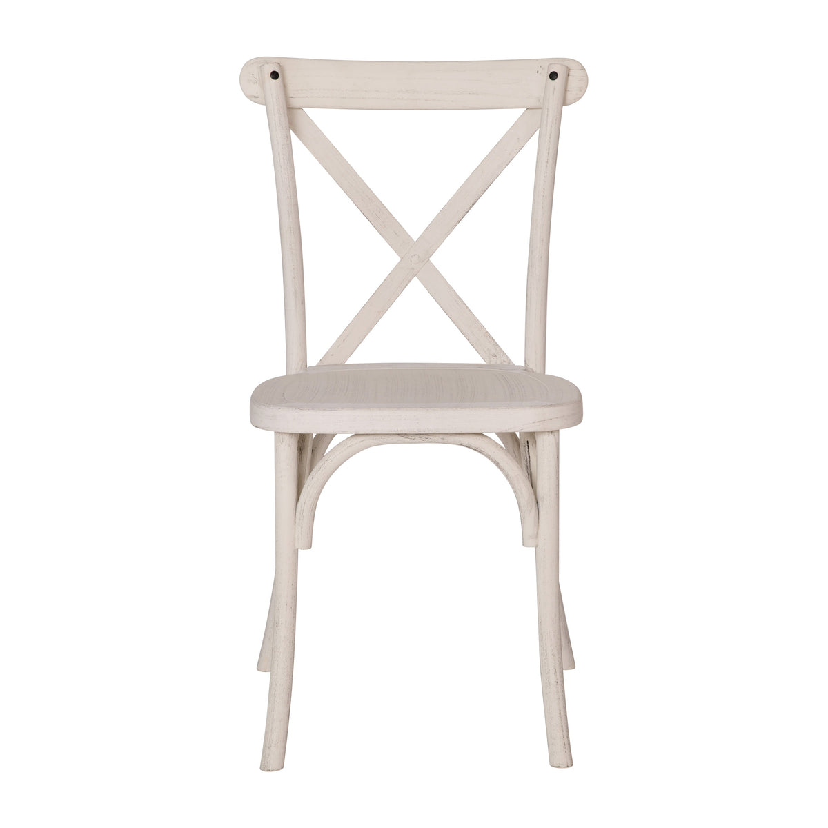 Flash Furniture RESXB-WHITE-2 2-pack White Resin X-Back Chair - View 9